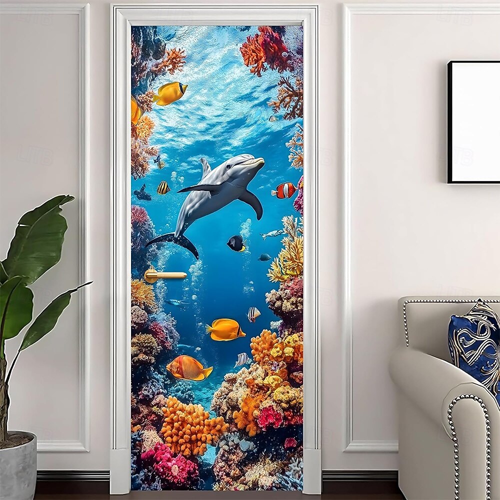 Underwater World Aquarium Door Banner Colorful Ocean Fish Coral Reef Wall Hanging Decoration Home Porch Decor 2026 - $17.99 –P9