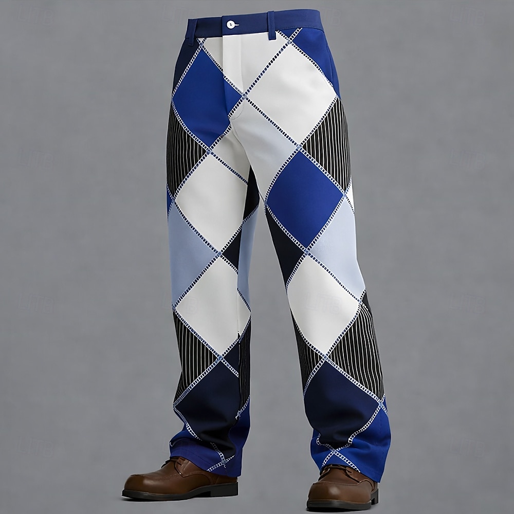 Homme Bloc de Couleur Patchwork Argyle Pantalons Dress Pants works Pantalons de Costume Taille Moyenne Occasionnel Extérieur Tenue Quotidienne Pantalon habillé coupe décontractée à devant plat avec de 2026 ? $20.99 –P4