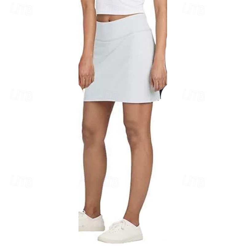Dámské Jednobarevné Ležérní sukně Tenisový kort Tenisové sukně s šortkami Kapsy Rychleschnoucí Prodyšné Běh Zdatnost Jóga Sukně Nedostatek Černá Bílá Khaki Oblečení na tenis 2026 - $17.99 –P5