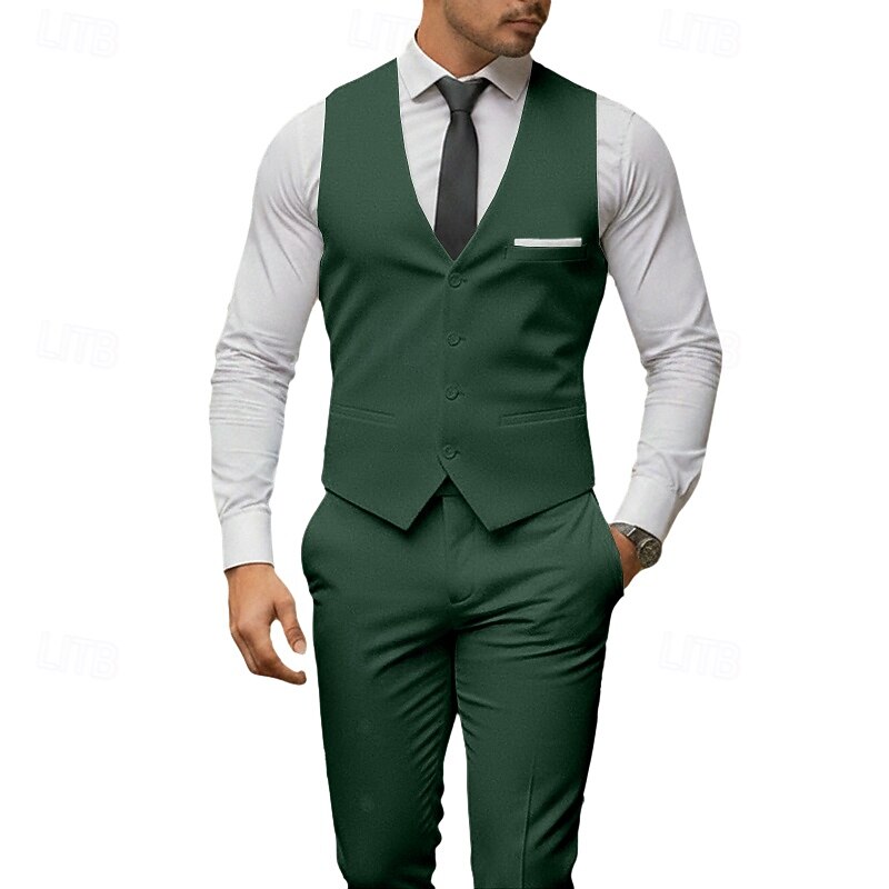 Ανδρικά Σμόκιν Κοστούμια για πάρτι Πάρτι Μαύρο Λευκό Χειμώνας Εφαρμογή Κλασικό Πέτο Επίσημο Μονόχρωμο Κατά παραγγελία εφαρμογή Σετ 2 τεμαχίων 2026 - $89.99 –P5