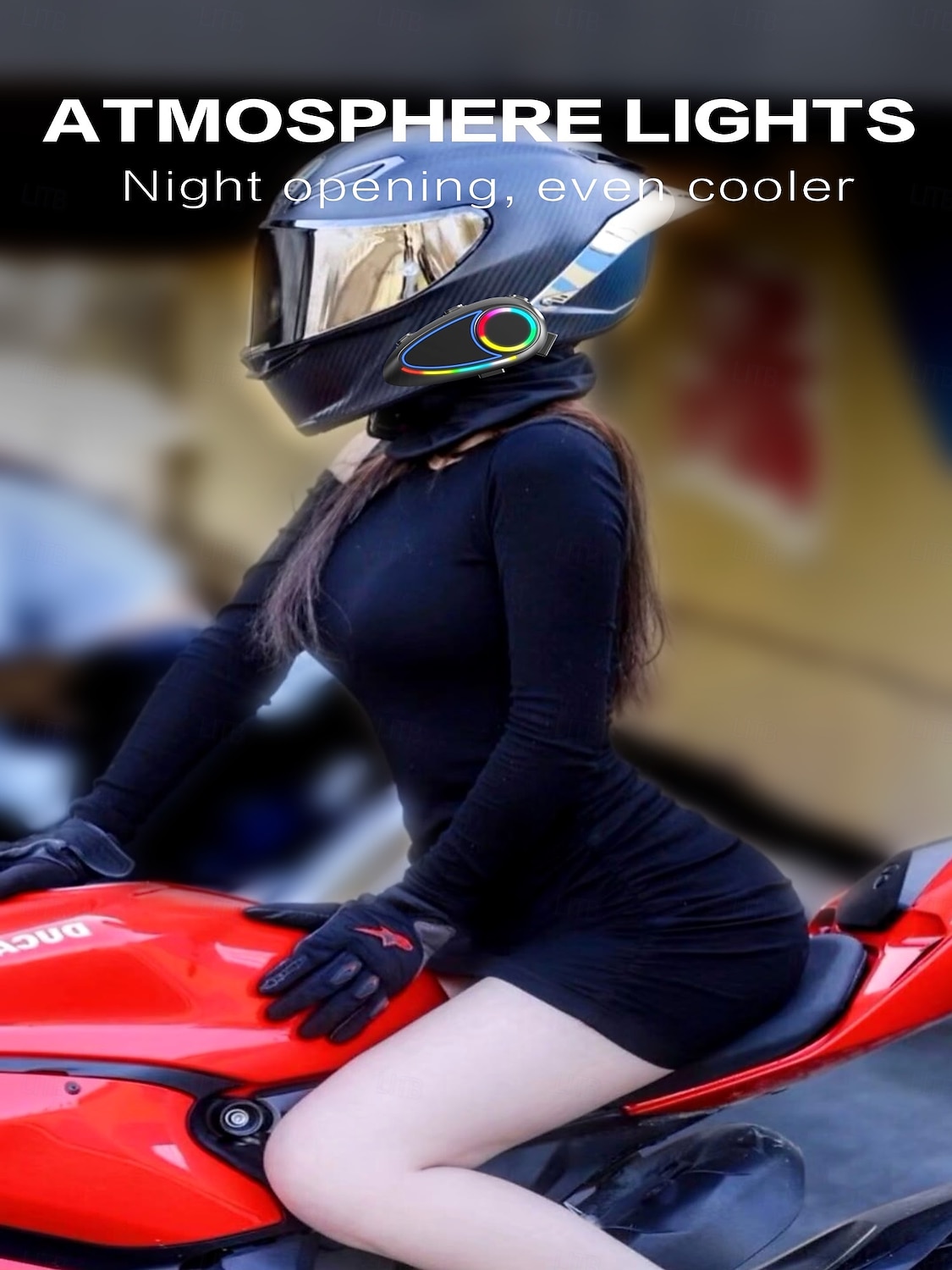 K17 Helmet Bluetooth Earphones Cycling Super Bass Colorful Atmosphere Light Capacitive Microphone Intelligent Voice Assistant 2026 - $28.99 –P10