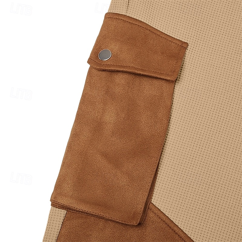 Ανδρικά Βάφλα Παντελόνια με τσέπες Παντελόνια Casual παντελόνι Τσέπη Ελαστική μέση Πολλαπλή τσέπη Σκέτο Άνεση Moale Πλήρες μήκος Causal Καθημερινά ΕΞΩΤΕΡΙΚΟΥ ΧΩΡΟΥ Διακοπές Μοντέρνα Μαύρο Πράσινο Χακί 2026 - $21.49 –P3