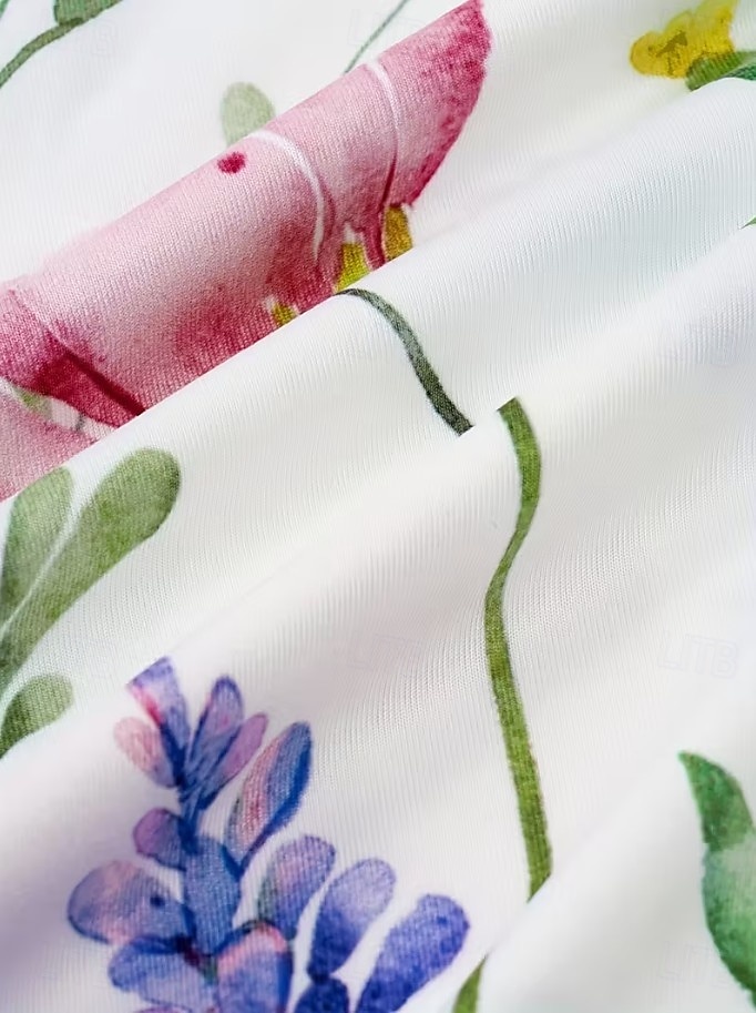 Pâques Femmes Robe maxi Robe d'Été Robe trapèze Robe Nuisette Vacances Occasionnel Boho Plage Coupe régulière Fleuri Graphique Sans manches Col en V Blanche Été Printemps de 2026 ? $36.99 –P2