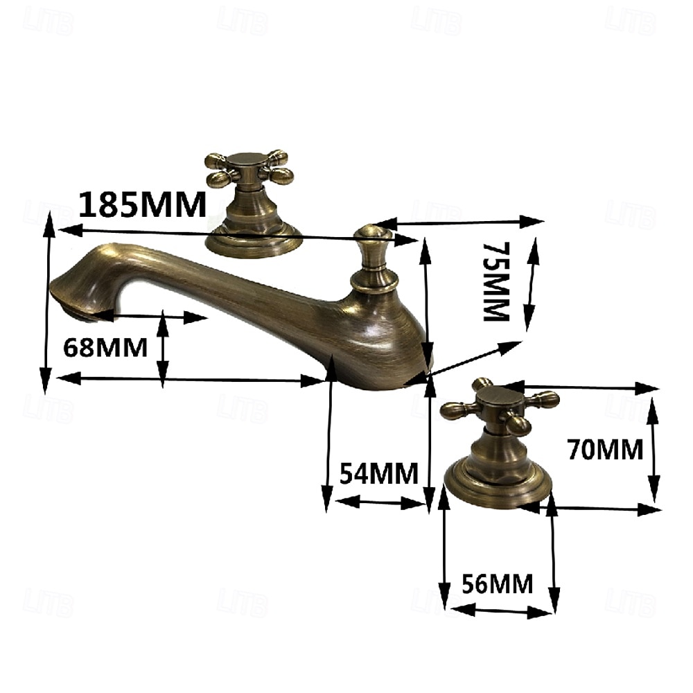 Bathroom Sink Faucet - Widespread Electroplated Widespread Two Handles Three HolesBath Taps 2026 - $372.59 –P1