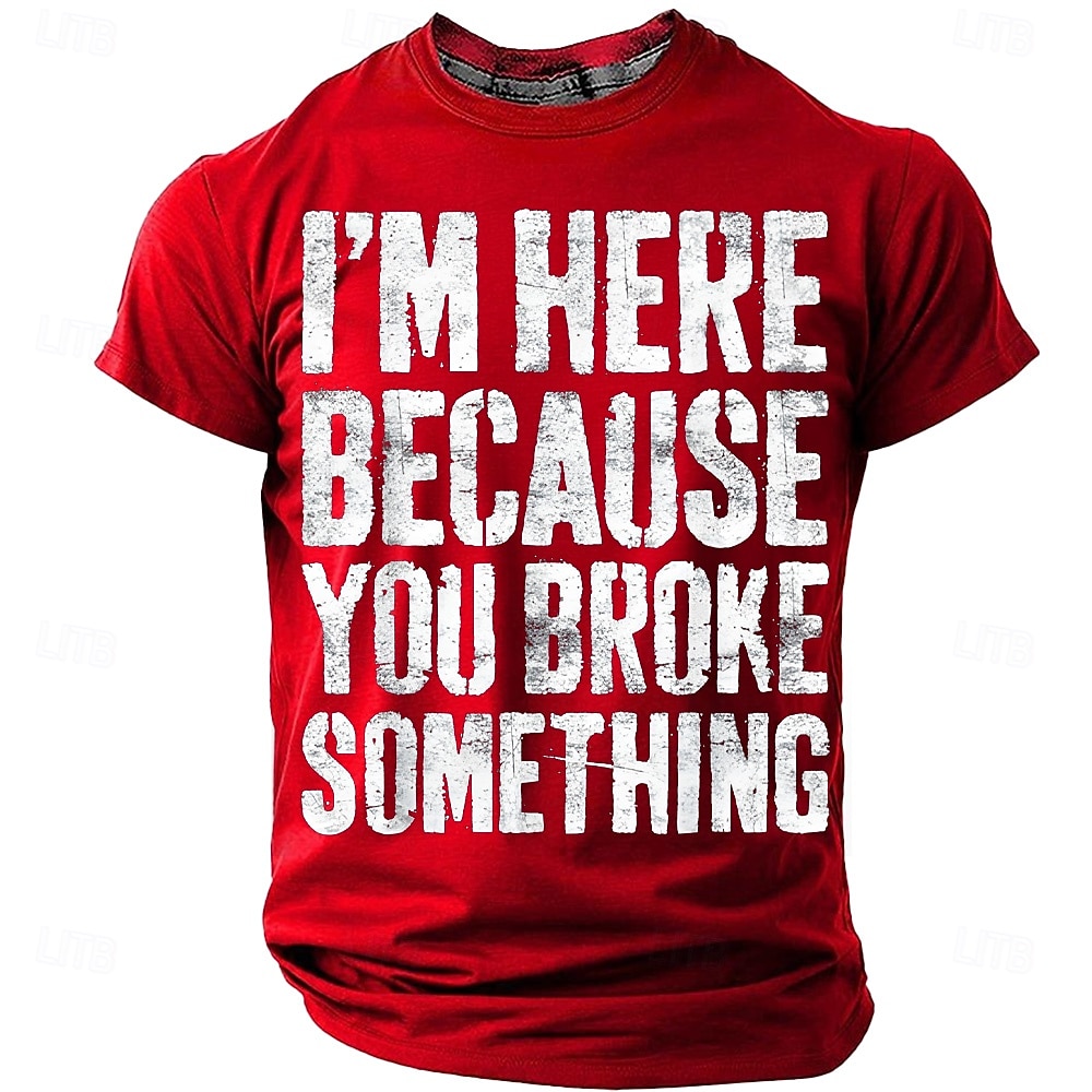 Per uomo Gergo divertente Maglietta Manica Corta maglietta Stampa 3D Girocollo Camicia Moda Quotidiano Quotidiano Streetwear Blu Nero Rosso Estate Primavera Abbigliamento S M L XL XXL XXXL del 2026 a $21.99 –P1