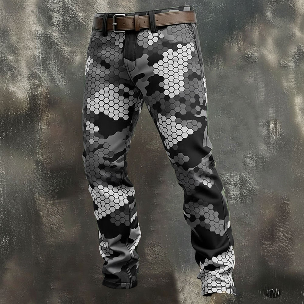 Voor heren Geometrisch camouflage Camouflage Kleur Broek Pakken Kostuumbroek Medium Taille Casual Buiten Vakantie Slim Fit Broek met Zakken Lente Herfst 3D-afdrukken Paars Groen Leger Groen 2026 - $31.99 –P4