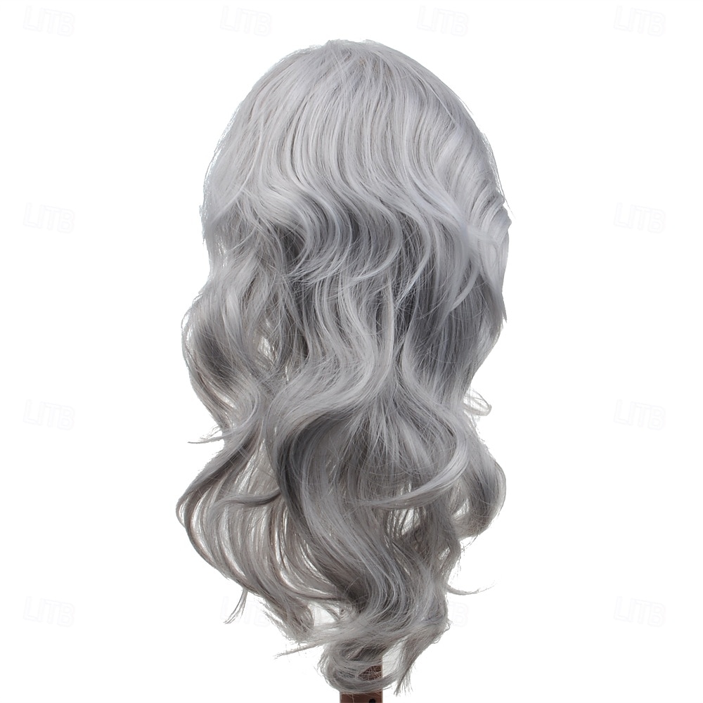 Silver Grey Wigs for Women, Shoulder Length Wavy Hair with Side Bangs, Natural Looking Heat Resistant Synthetic Wig for Daily Wear, Party 2026 - $21.99 –P1
