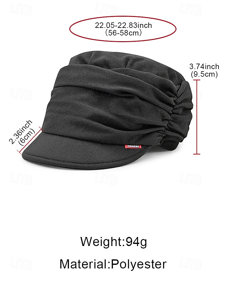 Damespet van polyester met plooien – verkrijgbaar in diverse kleuren, casual stijl, perfect voor dagelijks gebruik en op reis. 2026 - $11.99 –P14