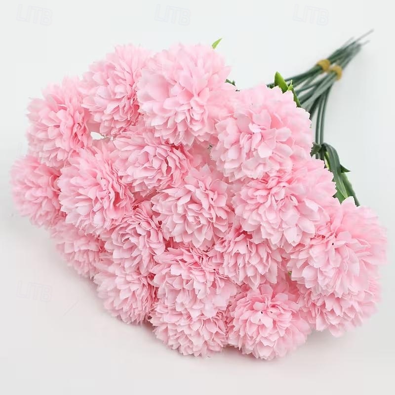 18 Bunches Multicolor Realistic Artificial Chrysanthemum Flowers - Maintenance-Free Faux Floral Arrangement Bouquet in White Red Pink Yellow Green-Gray - Suitable for Home Wedding Party Table Centerpiece 2026 - $16.99 –P8