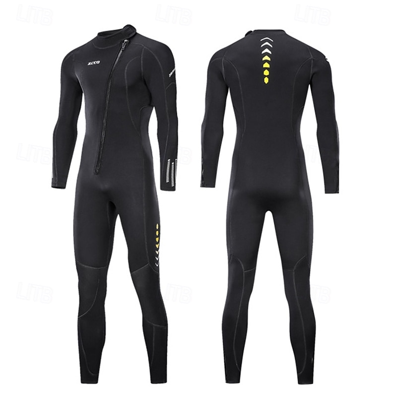Per uomo Muta in neoprene da 3 mm Tuta termica integrale Color-blocking Termico Addensato Protezione UV Manica Lunga Costume da Bagno Costume da bagno Surf Immersione Snorkeling Primavera del 2026 a $118.99 –P4