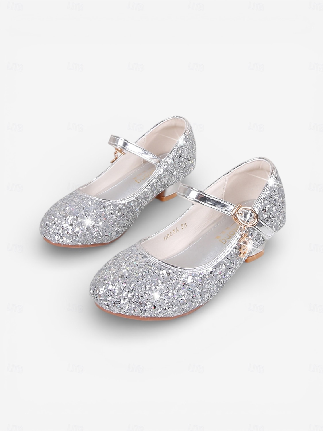 Pantofi Mary Jane cu sclipici pentru fetițe, cu toc jos, față strălucitoare și curea cu cataramă sigură, pantofi eleganți în stil prințesă pentru fete, pantofi perfecți pentru fetițe de nuntă și 2026 - $32.99 –P4