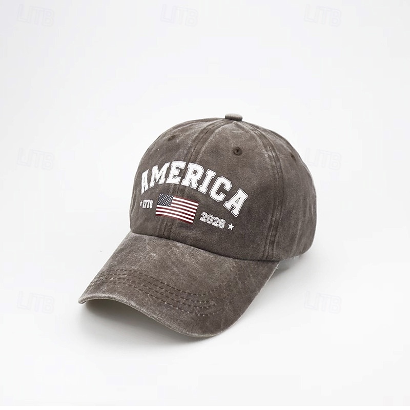 Boné de Baseball Estátua da Liberdade Bandeira americana Sino da Liberdade Retro Vintage Herança Patriótico 1776-2026 para Unisexo Adulto Lavagem com ácido  para Dia da Independência 4 de julho Ao ar de 2026 por $15.49 –P8