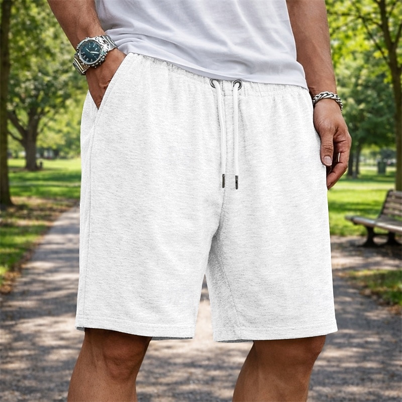 Bărbați Pantaloni scurți activi Pantaloni scurți de sudoare Pantaloni Scurți Pantaloni scurți de vară Cordon Talie elastică Simplu Simplu Culoare solida Confort Peste Genunchi Zilnic În aer liber 2026 - $17.99 –P3