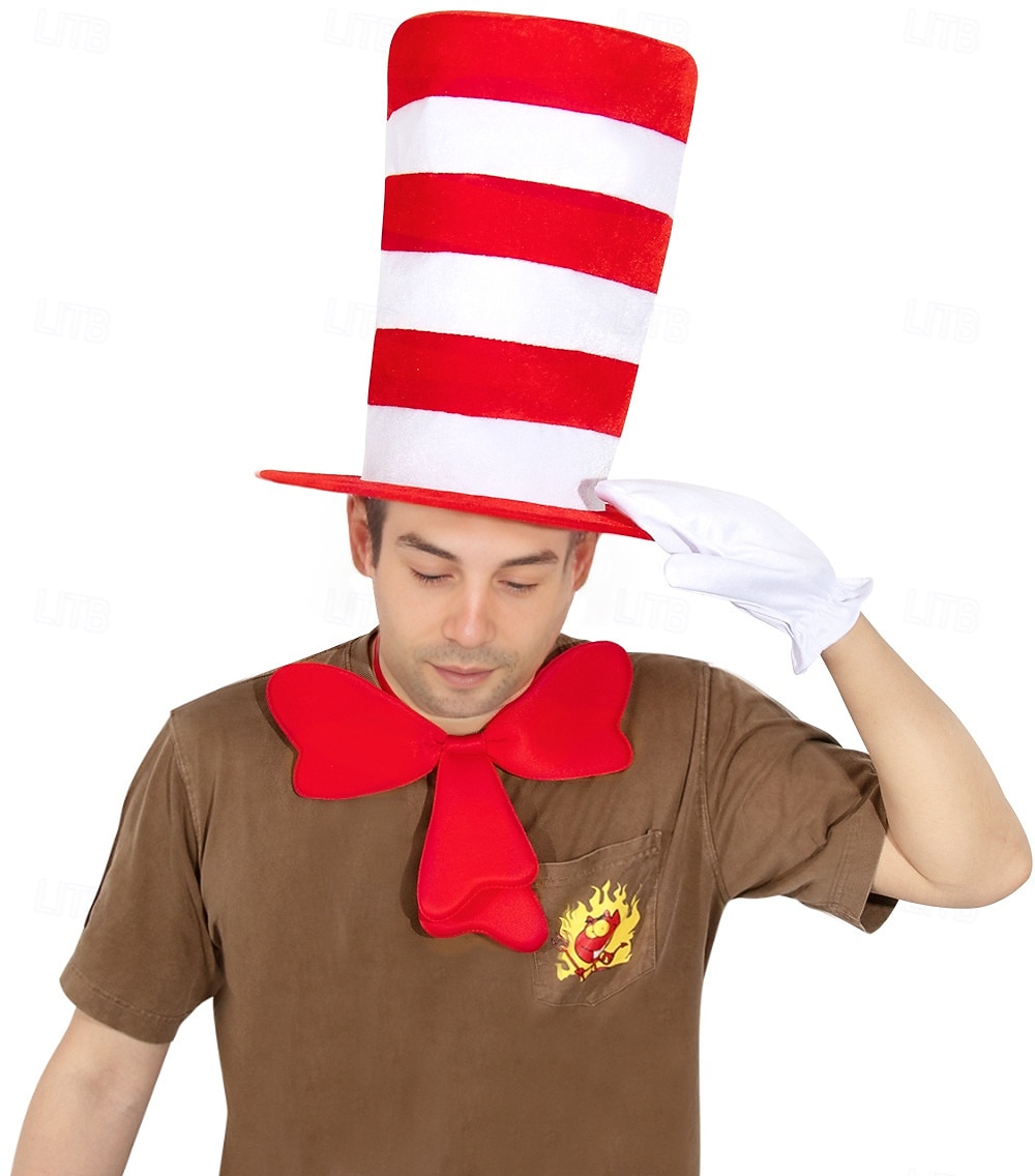 Cat Gloves Hat More Accessories Classic Storybook Character Storybook Characters Cosplay for Unisex Adults' Halloween Carnival Book Week Performance Educational Dress Up 2026 - $22.99 –P7