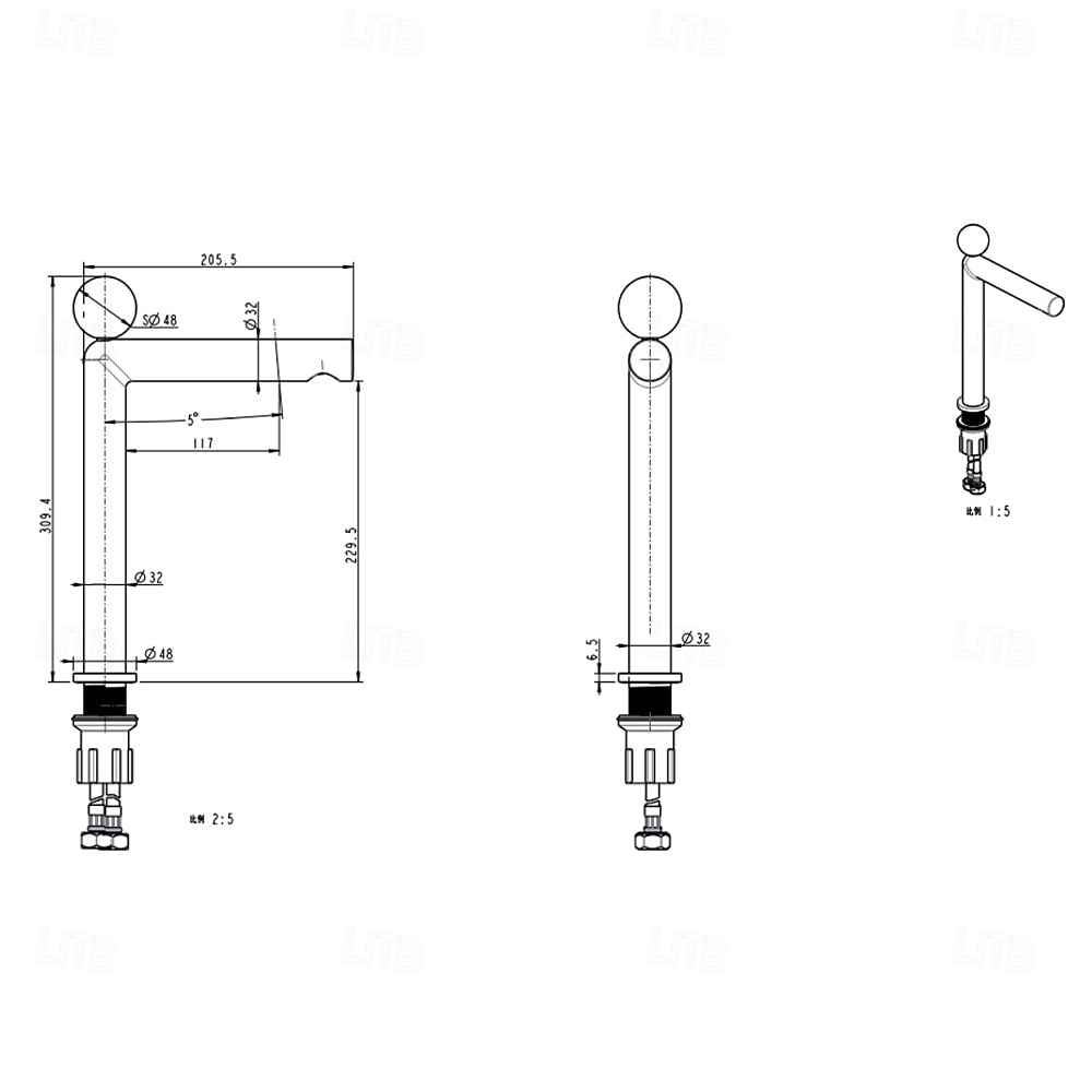 Ванная раковина кран - Классический Электропокрытие По центру Одной ручкой одно отверстиеBath Taps 2026 - ₩466002 –P1
