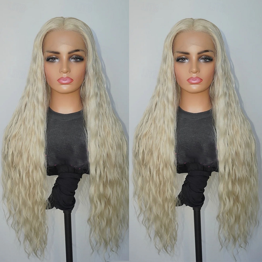 Brazilian Hair 100% Virgin Human Hair 13x4 Lace Front Human Hair Wig Curly Water Wave Ash Blonde Wig with Baby Hair Natural Hairline 5x5 Closure Glueless Pre-Plucked For Women 2026 - $388.59 –P3