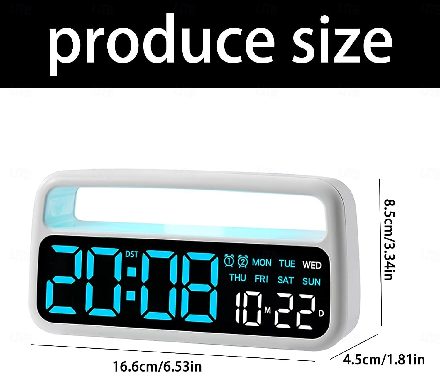 Digitaler Wecker für Wohnzimmer und Schlafzimmer mit großer, dimmbarer und lauter Alarmfunktion, Wochentagsanzeige und LED-Digitalanzeige. 2026 - $26.99 –P1