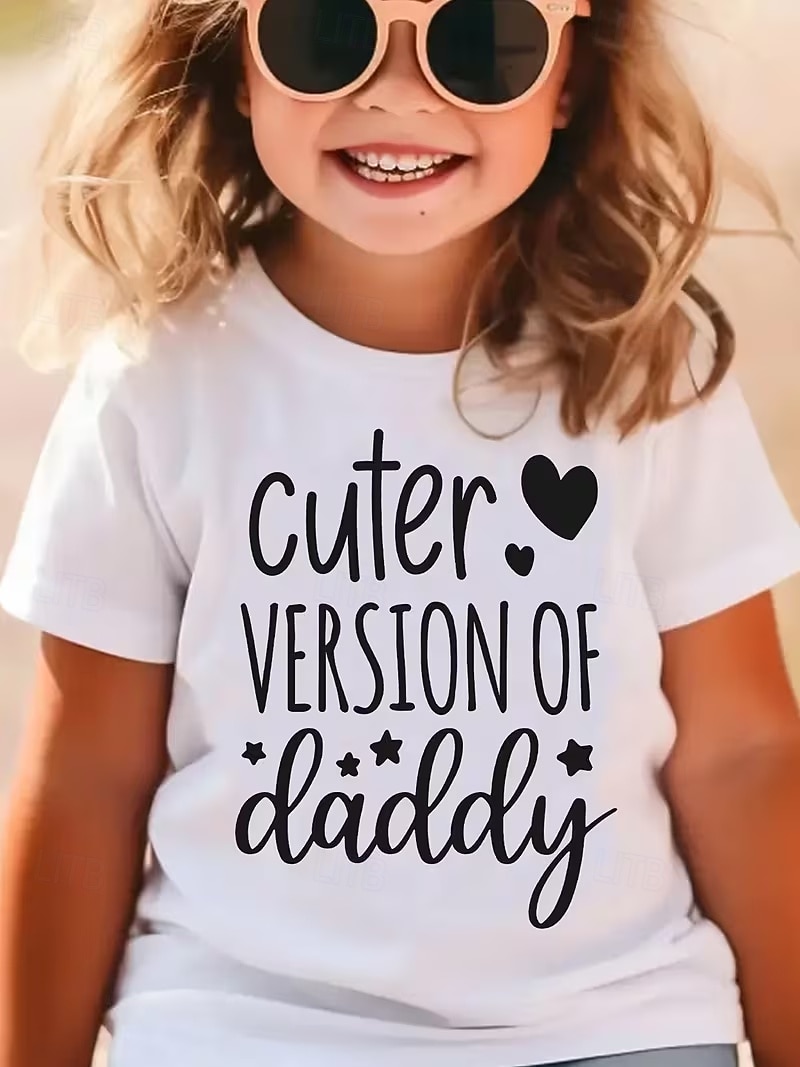 Fille 3D Graphique Lettre T-shirt Manche Courte Impression 3D Été Printemps Sports Mode Streetwear Enfants 4-12 ans Col Rond Occasionnel Quotidien Extérieur Coupe régulière de 2026 ? $14.99 –P1