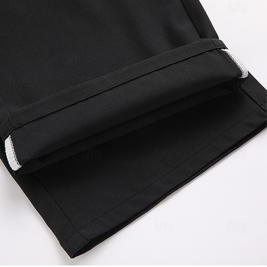 Voor heren Broek Pakken Zomerbroek Vrijetijdsbroek Zak Effen Lichtgewicht Ademend Volledige lengte Dagelijks Buiten liiketoiminta Modieus Streetwear blauw Zwart Rekbaar 2026 - $21.99 –P6