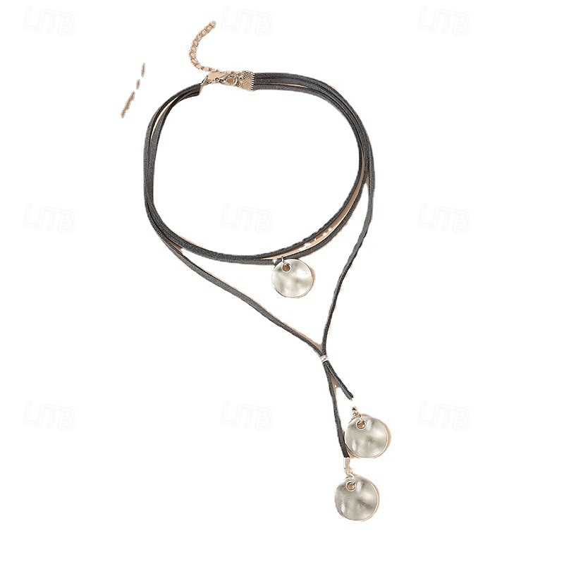 1 buc Colier Choker Lănțișor For Unisex Zilnic Stradă Cadou Aliaj Peteci Dublu Stratificat 2026 - $11.49 –P3