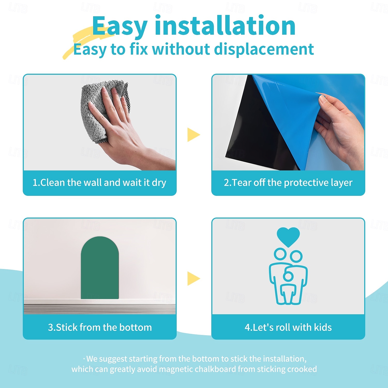 Geométrico Adhesivos de Pared Sala de estudio / Sala de niños y jardín de infantes, Removible / Pre-pegar Vinilo Decoración hogareña Tatuajes de pared 1 PC 2026 - $28.99 –P5