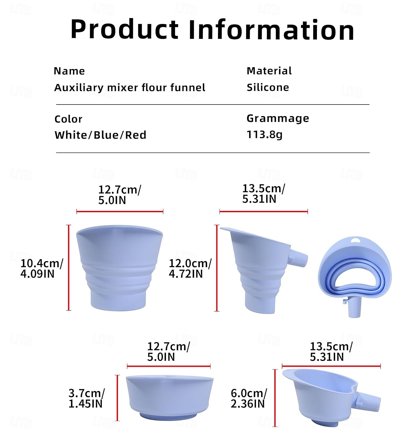 1 Pcs Mess-Free Flour Funnel for Kitchen Aid Mixer, Food-Grade Silicone Funnel, Stand Mixer Attachment for 4.5–5 Qt Tilt-Head Models, Dishwasher Safety 2026 - $22.99 –P7
