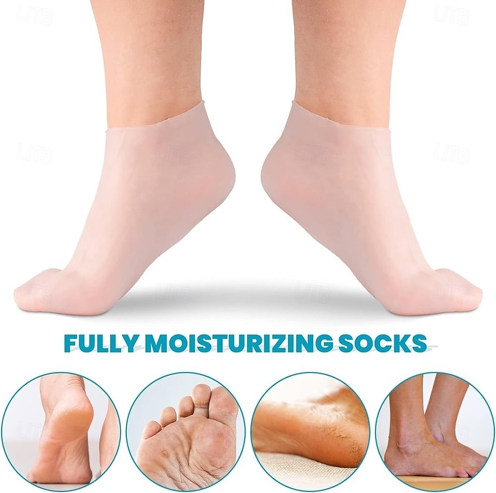 9 Pair Moisturizing Foot Mask Exfoliating Silicone Socks Beach Protective Socks Silicone Socks for Dry Cracked Feet, Women's Foot Socks for Moisturizing 2026 - $16.99 –P9