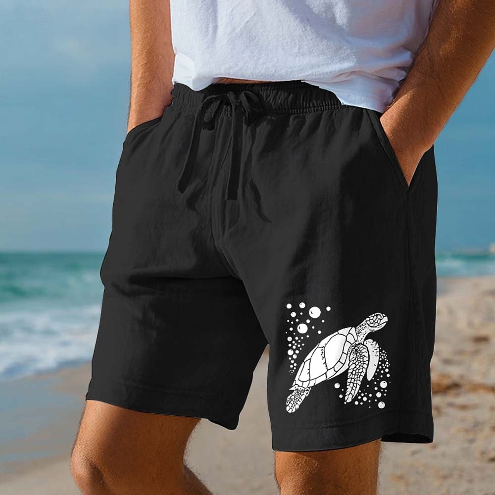 Hombre Tortuga Criaturas del mar Pantalón corto Pantalones cortos de playa Pantalones cortos de algodón Media cintura Hawaiano Casual Diario Playa Festivos Bolsillos laterales Cintura elástica con 2026 - $25.99 –P5
