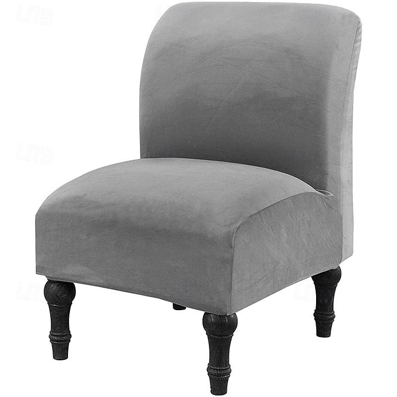 Velvet Armless Accent Chair Cover, Soft Stretch Accent Chair Slipcovers Without Arms Removable Armless Chair Furniture Protector Covers for Living Room/Dining Room/Hotel 2026 - $50.99 –P4
