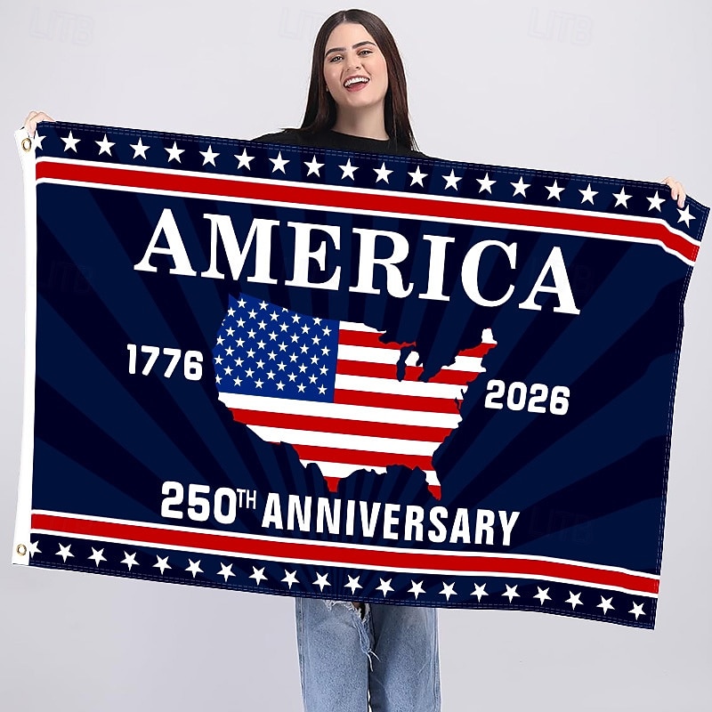 Bandera de Estados Unidos conmemorativa del 250 aniversario, decoración de ambiente de patio, decoración patriótica, bandera de jardín al aire libre. 2026 - $15.99 –P2