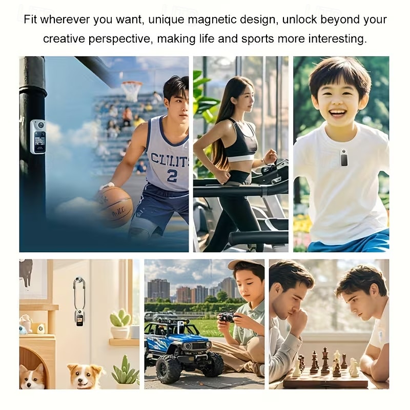 Câmera de polegar ultra HD 2.7K com tela IPS de 1,47 polegadas, gravação em loop, mini câmera de vlog portátil com suporte magnético, ideal para esportes, viagens, momentos em família e aventuras. de 2026 por $69.99 –P7