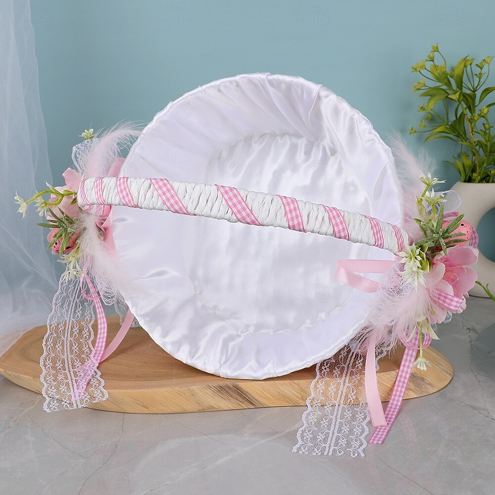 påskekurv utendørs utflukt frukt snacks oppbevaringskurv skum oppstandelsesegg dekorasjon kunstig blomsterkurv 2026 - $57.99 –P12