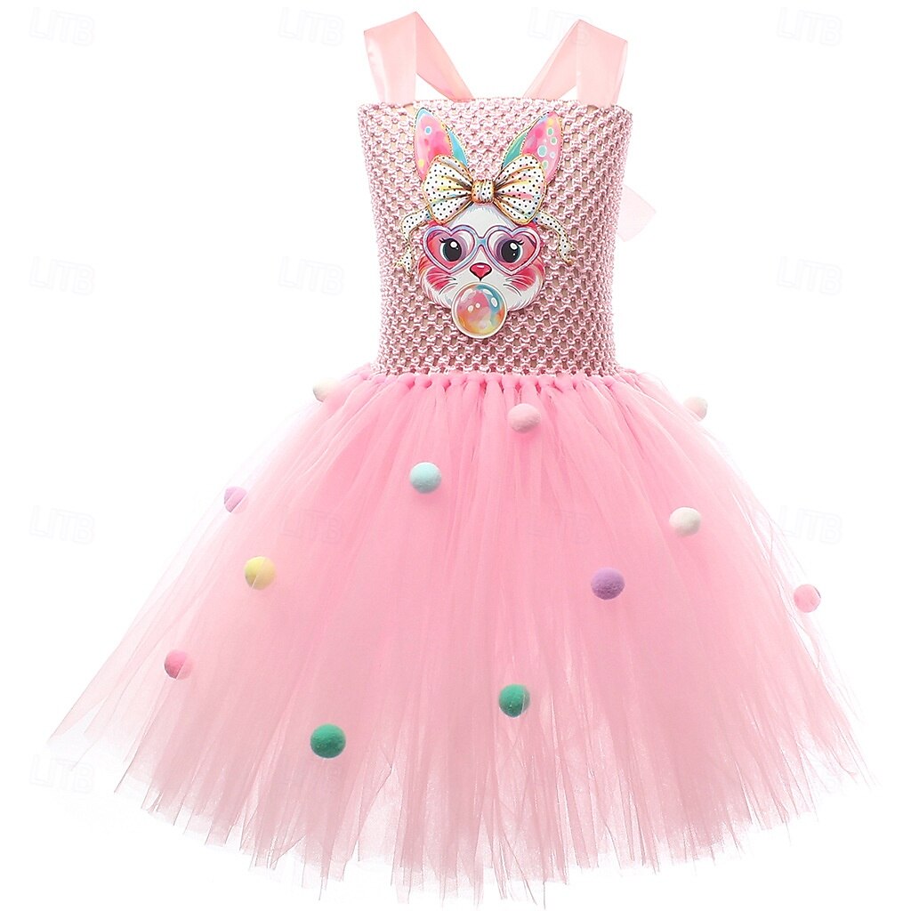 Tutu Túnica Princesas Animal conejo de Pascua Vestidos Gracioso Niños Chica Día del Niño Semana Santa Carnaval Fiesta Disfrazarse 2026 - $27.99 –P7