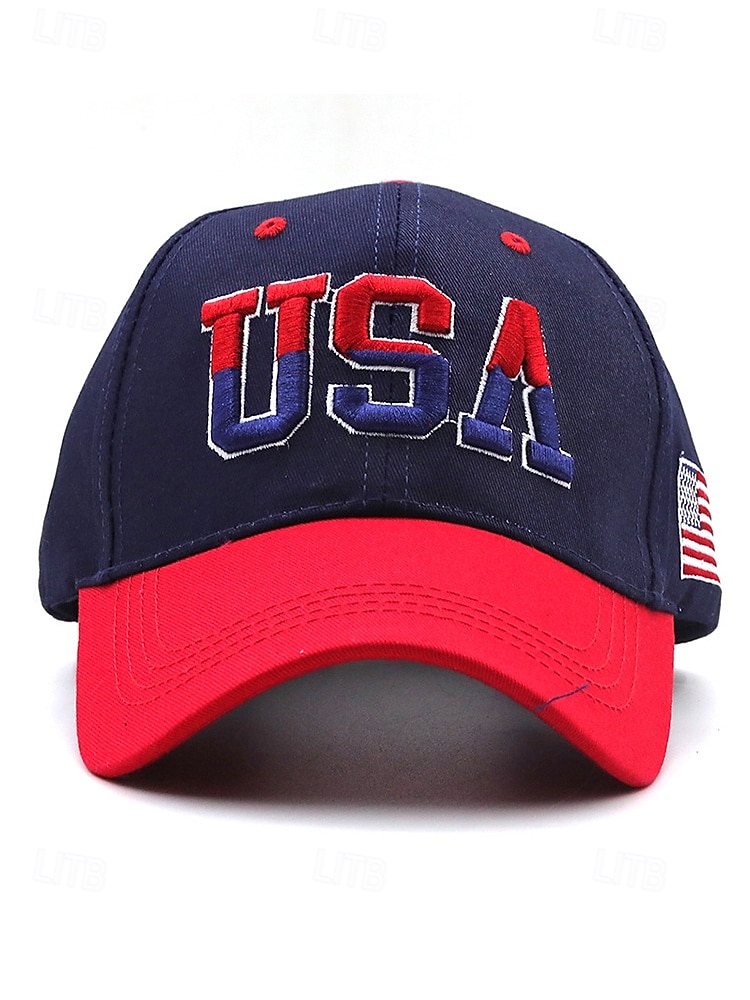 250. výročí Spojených států pánská vyšívaná baseballová čepice USA vícebarevná nastavitelná ideální pro oslavy Dne USA a nezávislosti vlastenecký design s vlajkou USA 2026 - $11.99 –P4