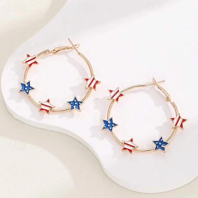 250 aniversario EE.UU. Pendientes Cosplay Adulto Mujer Día de la Independencia 4 de julio Fiesta Rendimiento Disfrazarse 2026 - $12.49 –P2