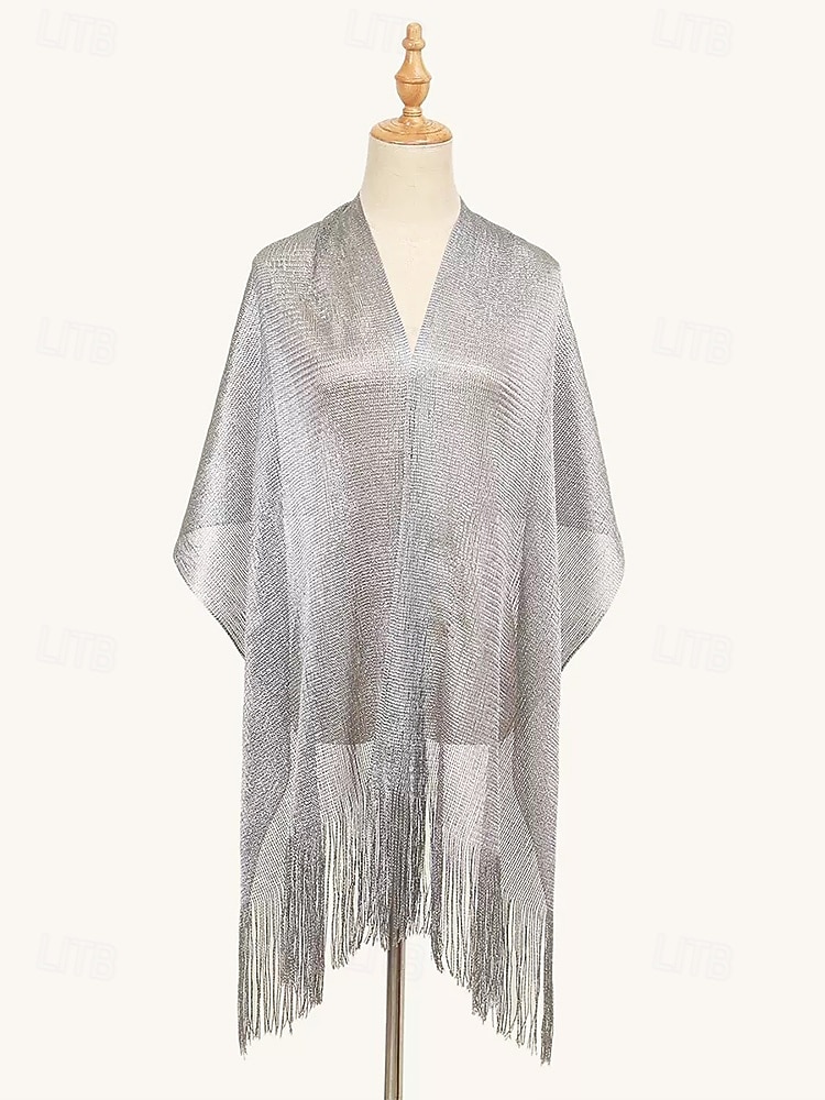 Écharpe en polyester pour femme, ornée de boutons en acrylique, disponible en plusieurs couleurs, idéale pour les mariages et les soirées. de 2026 ? $9.99 –P6