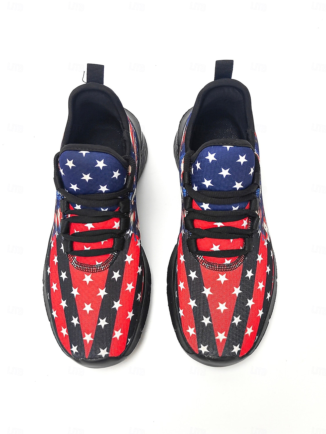 Statele Unite 250 de ani Aniversarea Pantofilor sport negri pentru femei cu imprimeu steagul SUA cu design cu vultur încălțăminte patriotică pentru Ziua Independenței parade festivaluri alergat și 2026 - $34.99 –P3