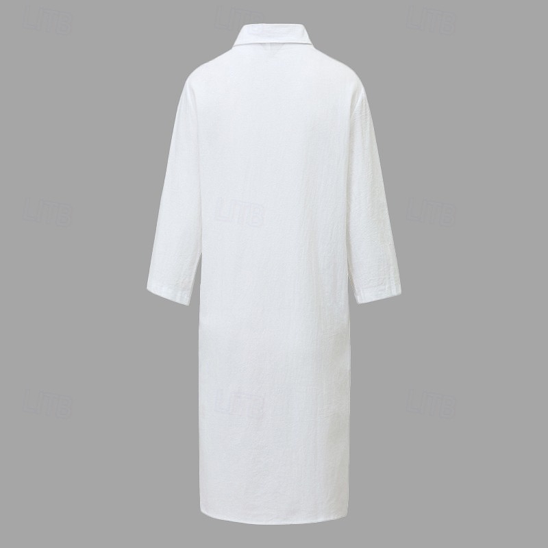 Women's Mini Dress Cotton Linen Dresses Shirt Dress Modern Outdoor Vacation Going out Regular Fit Plain Half Sleeve Shirt Collar Black White Light Blue Summer Spring 2026 - $24.99 –P8