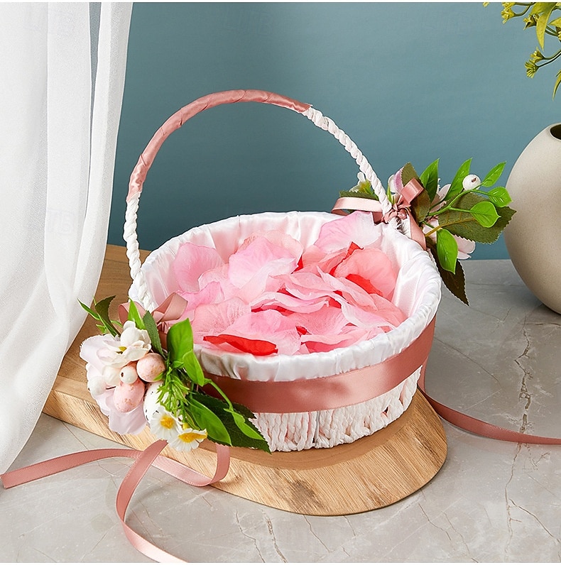 2-pakke påske fruktkurver vårutflukt håndholdt blomsterkurv vestlig stil bryllup blomsterdreng sprer blomsterkurv veving bryllup godteriblomstkurv 2026 - $31.99 –P5