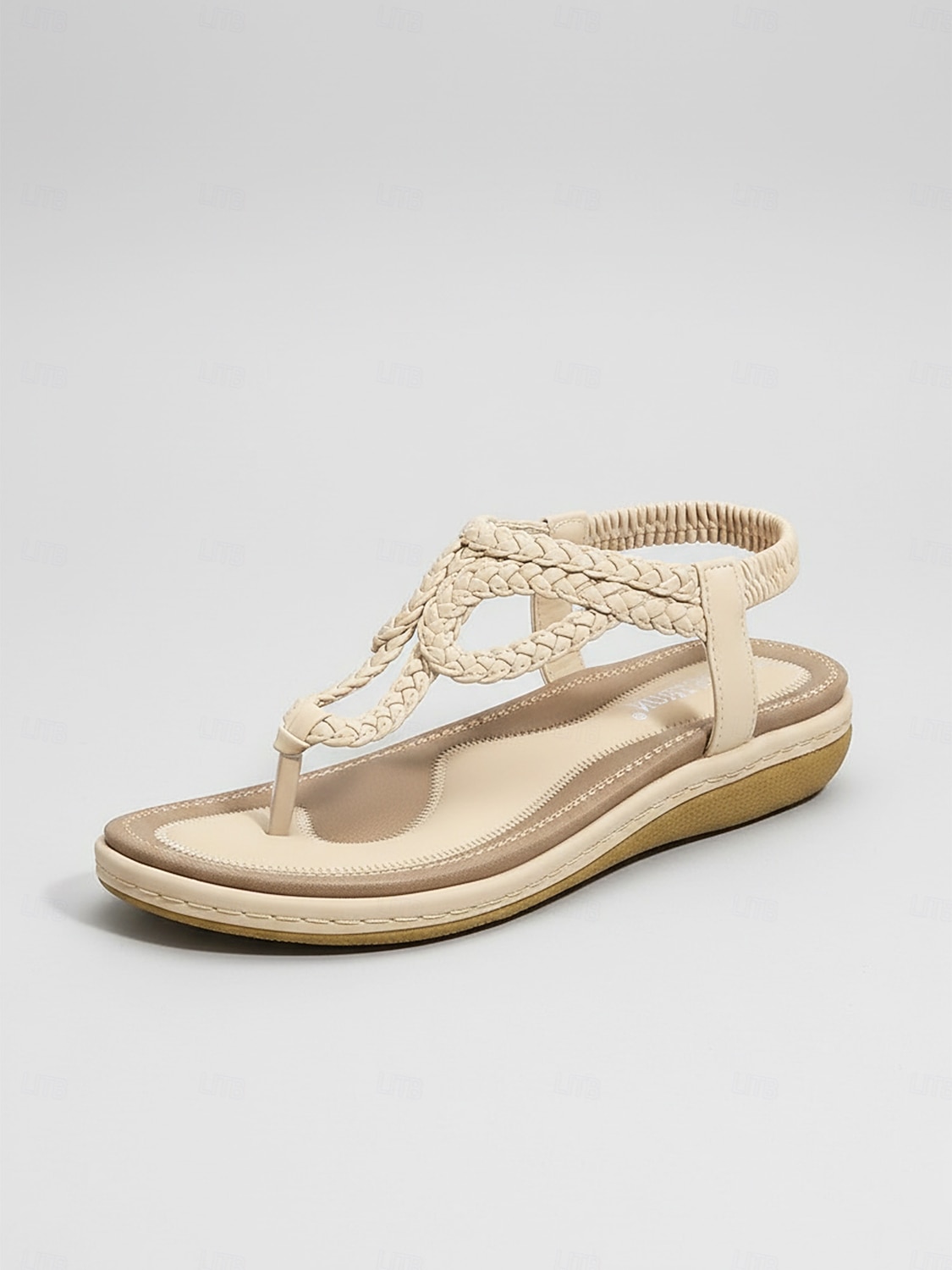 Women's Navy Blue Braided Thong Sandals - Comfortable Strappy Flat Sandals with Arch Support, Elegant Bohemian Summer Shoes for Resort Walking, Tropical Vacations & Sightseeing 2026 - $29.99 –P4
