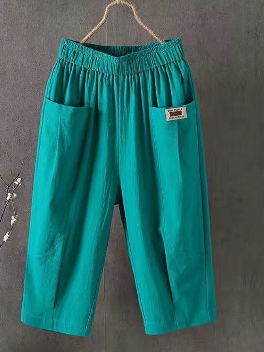 Per donna Pantaloni capri Pantaloncini Estivi Shorts da Spiaggia Pantaloncini larghi Vacanza Moda Streetwear Lunghezza al polpaccio Vita Alta Semplice Tasca Fascia Elastica Comodità Asciugatura del 2026 a $21.99 –P5