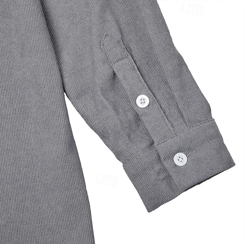 Herr Skjorta Casual skjorta Manchesterskjorta Vit Marinblå Blå Mörkgrå Långärmad Slät Huva Ledigt Dagligen Huva Kläder Vintage Mode Streetwear Dagligen 2026 - $25.99 –P4