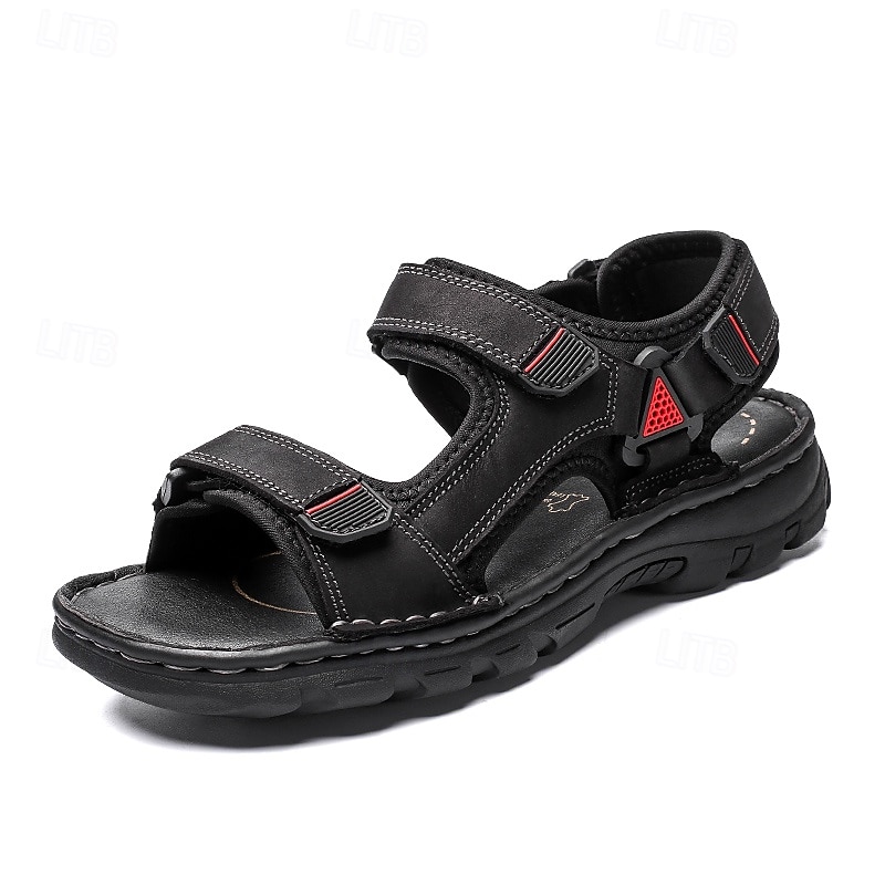 Brune herresandaler med borrelås, fritidssko for utendørs bruk, perfekt for sommerferier og stranddager 2026 - $46.99 –P4