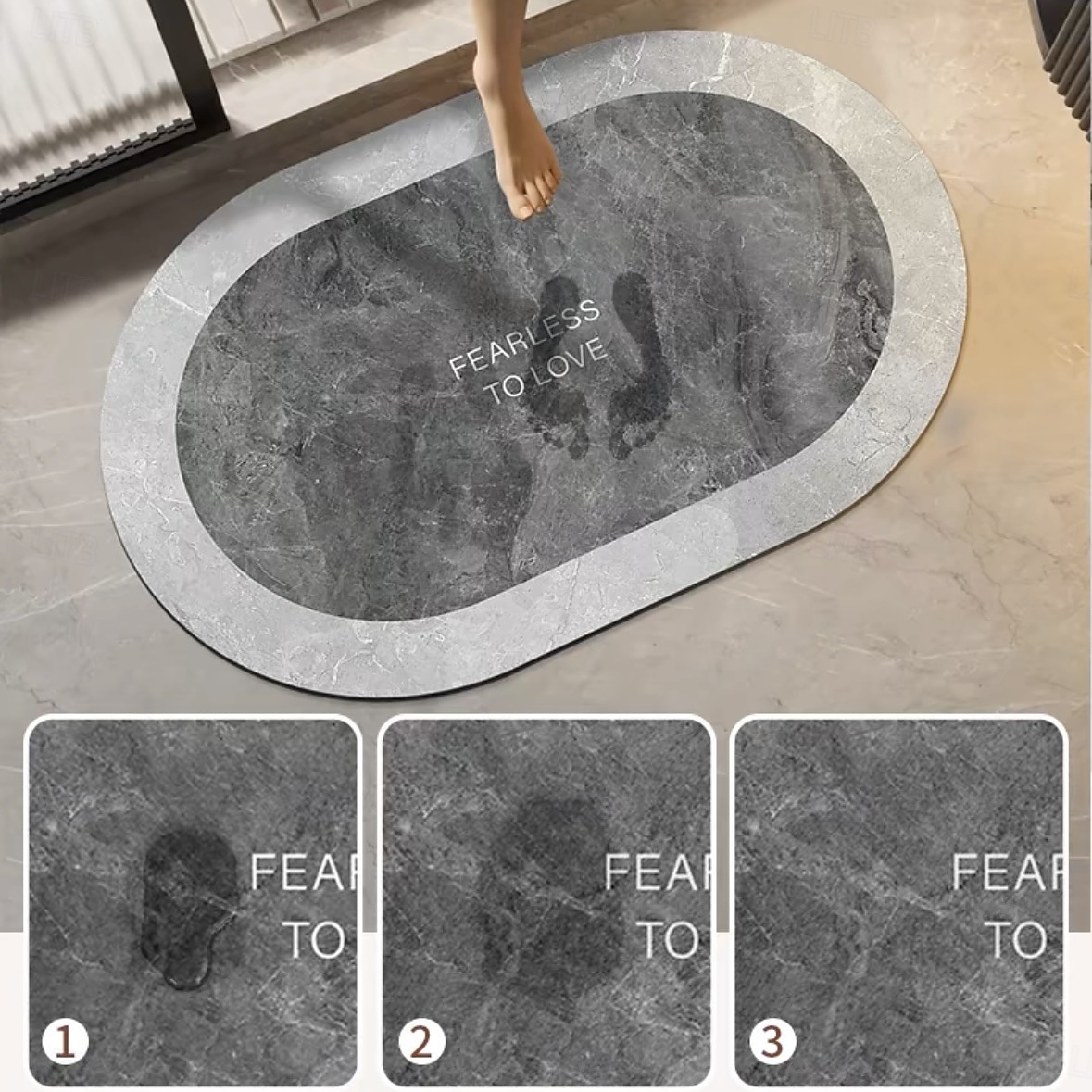 Absorberande diatomit mjuk badrumsmatta halkfri badrumsmatta för kök, entré, dusch och toalett 2026 - $17.99 –P5