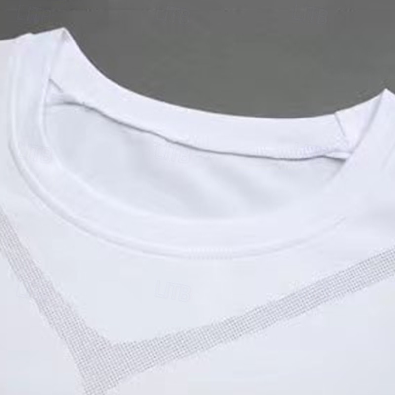 Férfi Egyszínű Majica za trčanje Testhetzálló póló Nyár Rövid ujjú Gyors szárítás Tömörítés Nedvességelvezető Edzőterem edzés Aktív képzés Gyakorlat Fekete Fehér sportruházat Sportruházat 2026 - $6.49 –P3
