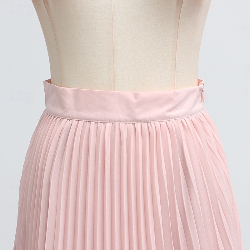 Zweiteilig A-Linie Knöchellänge Kleid für Hochzeitsgäste Kleider für Hochzeitsgäste Elegant Vintage Täglich Langarm Revers Gartenparty Hochzeit mit 3D-Blumen Falten 2026 - $137.99 –P12