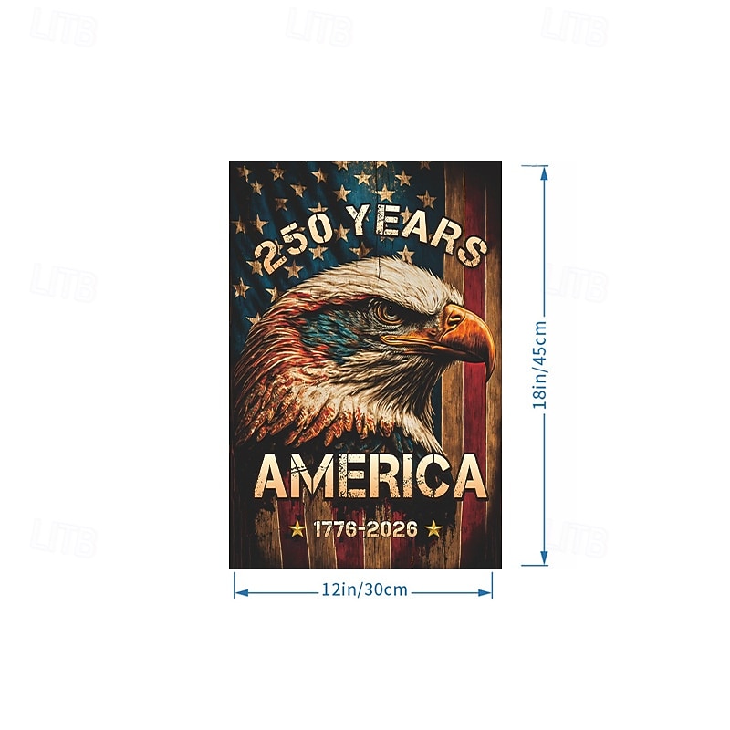 Commémorant le 250e anniversaire des États-Unis, drapeau de jardin décoratif, drapeau suspendu, drapeau de décoration de cour, drapeau en imitation chanvre de 2026 ? $12.99 –P3