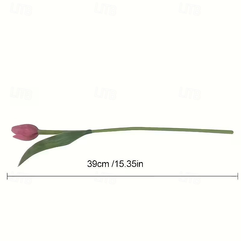 2026年 人工チューリップ20個 - リアルなピンク、黄色、白、オレンジのフェイクチューリップ。サイズは15.35インチ。プラスチック製。自宅、オフィス、結婚式、母の日、イースター、クリスマスに最適です。  コレクション – $22.99 –P9