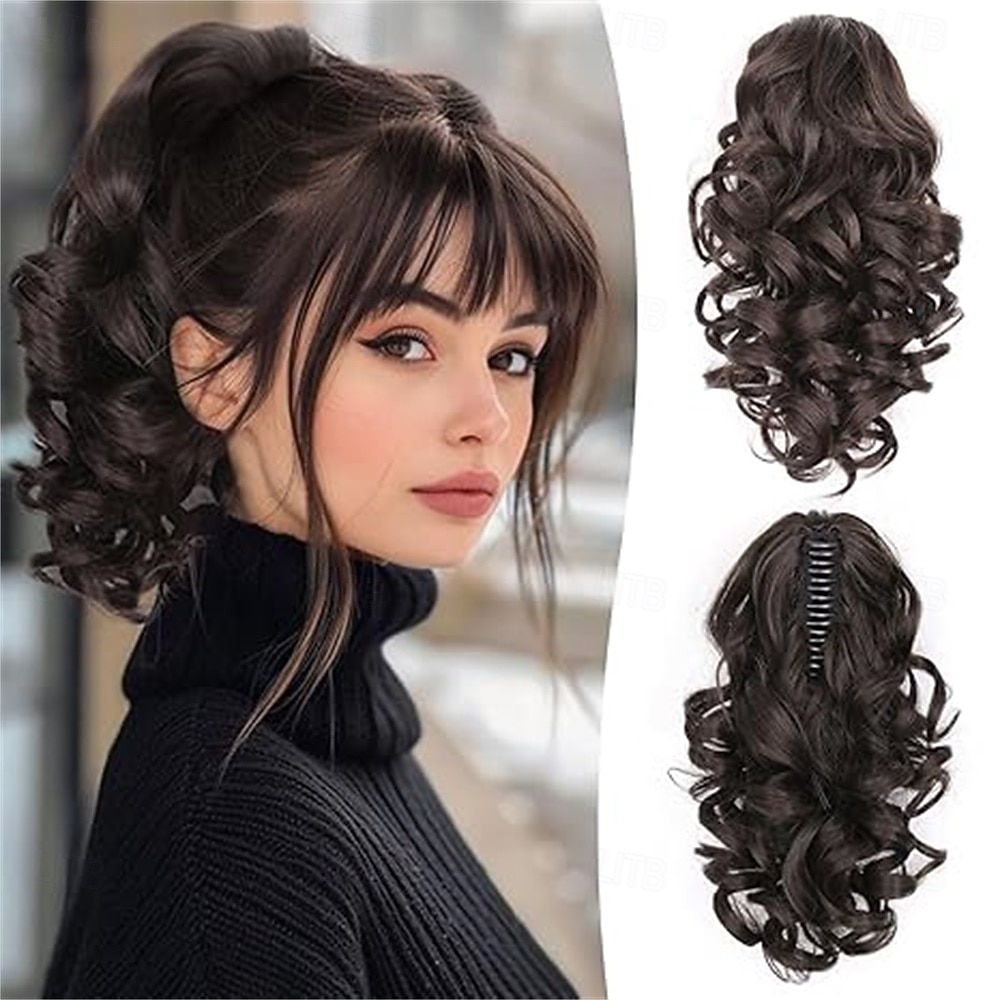 Clip on Ponytails for Women - 12 Inch Curly Ponytail Extension, Wavy Pony Tails Hair Extensions, Synthetic Hair Extensions Ponytail, Clip in Ponytail 2026 - $14.99 –P8