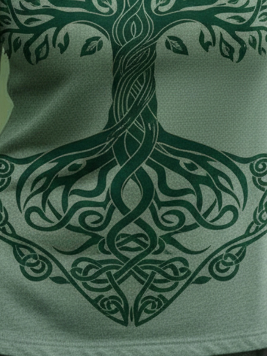 Mujer camisa boho Camiseta Estampado Floral Graphic Bohemia Vintage Casual Manga Larga Cuello Barco Tops regulares Diario Fin de semana Ropa de vacaciones Azul Marino Verde Trébol Verano Primavera 2026 - $14.99 –P3